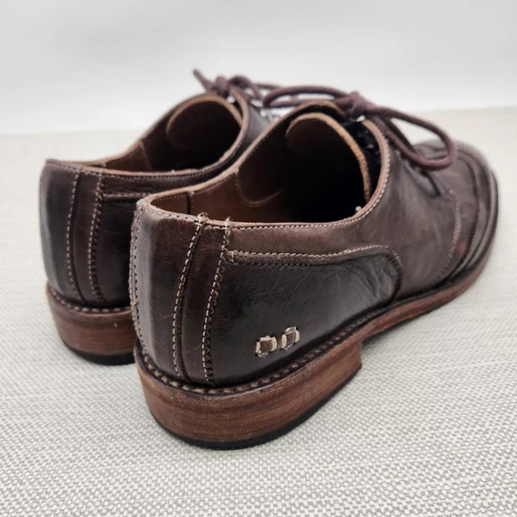 Bed Stu Cobbler Series Men Sz 8 Oxford Wingtip Brown Leather Vegetable Tanned - Picture 8 of 14